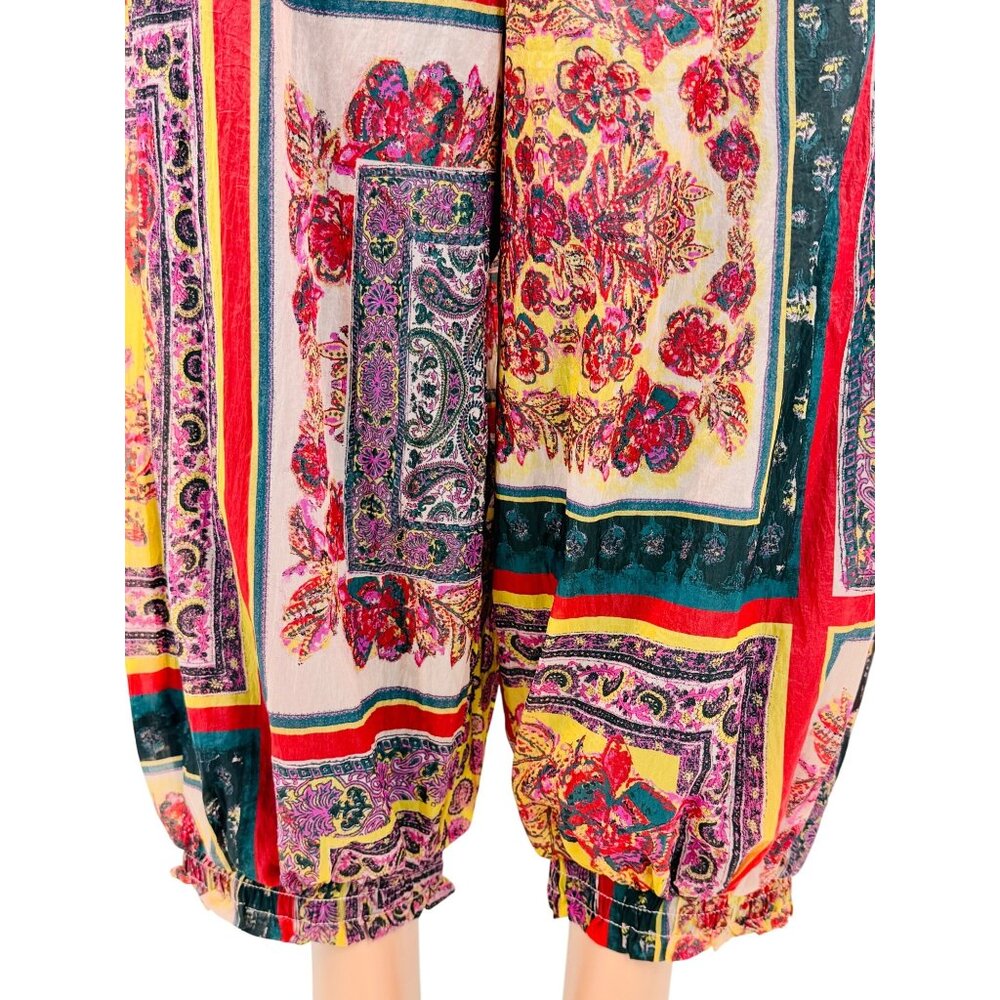 NWT Free People Movement Slouchy Multicolored Tapestry Printed Pants - Picture 5 of 16